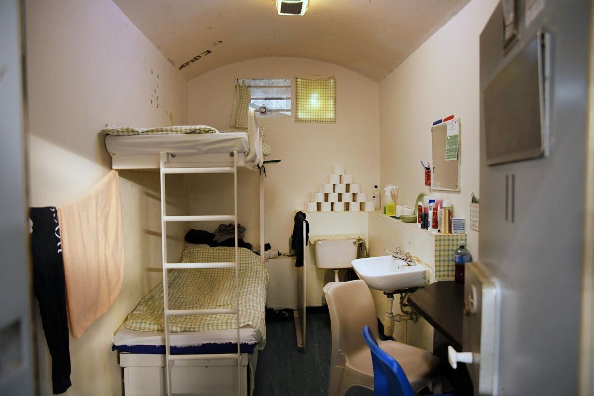  Bunkbeds to accommodate a second prisoner in what should be a single cell in Mountjoy Prison. Photo: Moya Nolan