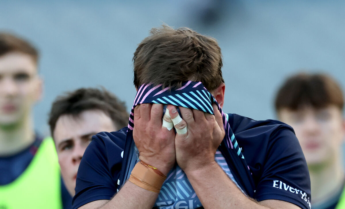 Mayo’s Aidan O'Shea is dejected at the final whistle. Pic: James Crombie, Inpho